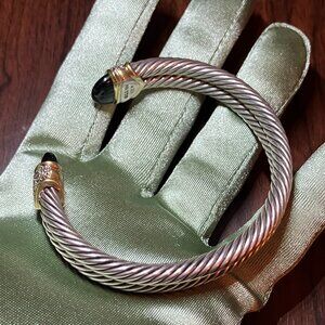David Yurman 925 Sterling Silver Capri Cuff Bracelet
